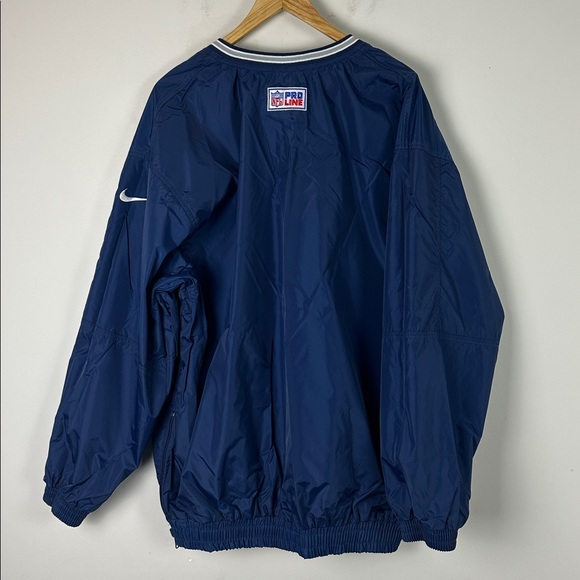Nike Dallas Cowboys NFL 90s Reversible Navy and White V-Neck Windbreaker- Size L - Picture 5 of 9